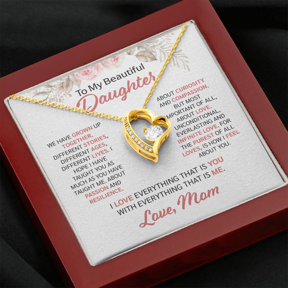 To My Daughter - We Have Grown Together | Heart Necklace