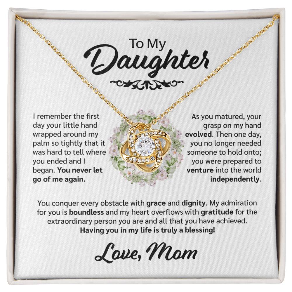 [ ALMOST SOLD OUT] To My Daughter " You Never Let Go Of Me Again " Love Mom | FL Necklace