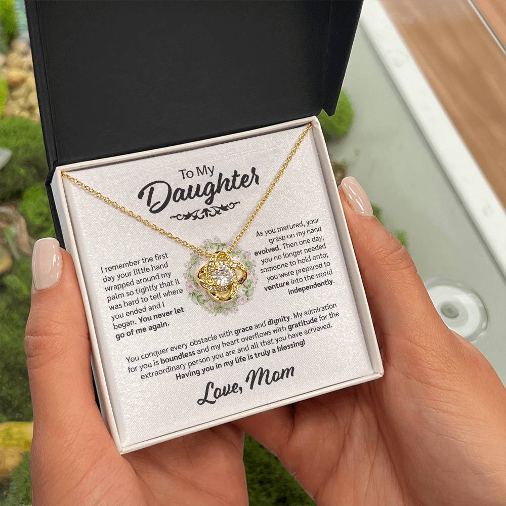 [ ALMOST SOLD OUT] To My Daughter " You Never Let Go Of Me Again " Love Mom | FL Necklace