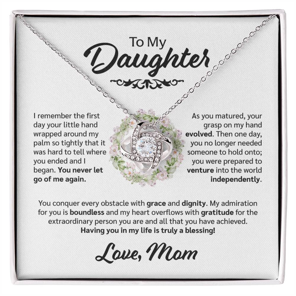 [ ALMOST SOLD OUT] To My Daughter " You Never Let Go Of Me Again " Love Mom | FL Necklace