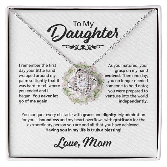 [ ALMOST SOLD OUT] To My Daughter " You Never Let Go Of Me Again " Love Mom | FL Necklace