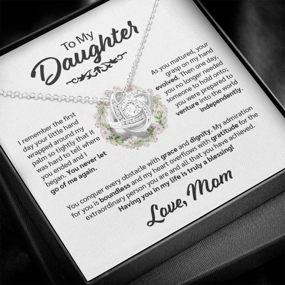 [ ALMOST SOLD OUT] To My Daughter " You Never Let Go Of Me Again " Love Mom | FL Necklace