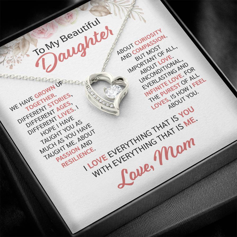 To My Daughter - We Have Grown Together | Heart Necklace